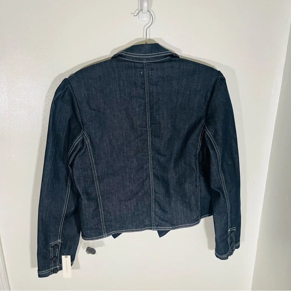 NWT Anthropologie Maeve Boxy Rinsed Denim Blazer